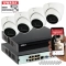 Zestaw monitoringu 4 kamery IP Dahua IPC-HDW3841EM-S-0280B-S2 8MPX WizSense AI SSA MicroSD Mikrofon