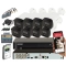 Pakiet CCTV Hikvision 8x kamera DS-2CE17K0T-LFS 2.8 mm 5 MPx Smart Hybrid Light Acusense