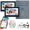 wideodomofon Vidos 2IP ze skrzynką na listy 2 monitory WiFi M205B-X + S204B-SKM Podczerwień MicroSD