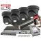 Mocny zestaw najnowszych kamer IP 4x Kamera kopułowa DS-2CD2347G3-LIS2UY/SL BLACK 4Mpx AcuSense 3.0, ColorVu 3.0 Smart Hybrid Light 2-Mikrofony