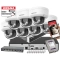 System monitoringu IP Hikvision 7x kamera kopułowa do domu DS-2CD1143G2-LIU 4Mpx Podwójny oświetlacz IR+LED Detekcja 2.0