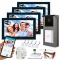 Wideodomofon Czterorodzinny Vidos 2IP na 4 Monitory 7" M205B-X Wifi + Stacja S201-4