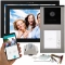 Wideodomofon dwuabonentowy Vidos X M14B-X + S11-2 Duże monitory WiFi Android Podczerwień RFID MicroSD