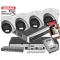 Zestaw monitoringu domu 4x kopułowe kamery IP HIKVISION DS-2CD1363G2-LIU 6MPx z rejestratorem DS-7608NXI-K1 Acusense POE
