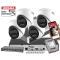 Zestaw monitoringu domu 4x kopułowe kamery IP Hikvision DS-2CD1367G3-LIU 6Mpx ColorVu, Smart Hybrid Light, Detekcja ruchu MD 3.0