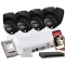 Zestaw monitoringu Domu 4 kamera kopułowa IP 6MPx Dahua IPC-HDW1639T-A-IL-0280B-S6 SMD człowiek + Smart Dual Light + Full-Color