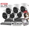 System monitoringu 6x kopułowa kamera IP Hikvision DS-2CD1367G3-LIU 6Mpx ColorVu, Smart Hybrid Light, Detekcja ruchu MD 3.0