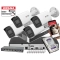 Zestaw 4 kamer Hikvision DS-2CD1067G2H-LIUF/SL 6Mpx Smart Hybrid Light/ColorVu Aktywne odstraszanie 4TB