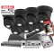 Zestaw 7 kamer kopułowych IP Hikvsion DS-2CD2383G2-LI2U-BLACK 8Mpx AcuSense Smart Hybrid Light 2-Mikrofony