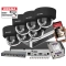 Zestaw monitoringu IP 6x kamera kopułowa DS-2CD2163G2-LIS2U BLACK 6Mpx  Smart Hybrid Light + AcuSense  PoE Mikrofony