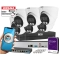 System monitoringu firmy 6 kamer IP BCS-L-EIP14FSR3L3 4MPx Dualny oświetlacz LED + IR Skylight,  Aplikacja Mikrofon PoE