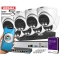 Mocny zestaw monitoringu IP 8x kamera kopułowa IP BCS-L-EIP15FCR3L3-Ai 1 5MPx Dualny oświetlacz LED + IR Night Color, Aplikacja Mikrofon PoE