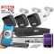 Zestaw monitoringu domu 3x Kamera BCS-L-TIP14FSR3L3 4MPx Dualny oświetlacz LED + IR Skylight,  Aplikacja Mikrofon PoE