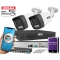 Zestaw monitoringu podwórka 2x Kamera BCS-L-TIP14FSR3L3 4MPx Dualny oświetlacz LED + IR Skylight,  Aplikacja Mikrofon PoE