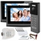 Wideodomofon 2 żyłowy Vidos IP2 Stacja S202v2 + 2 Monitory M200B KOD Czytnik MicroSD
