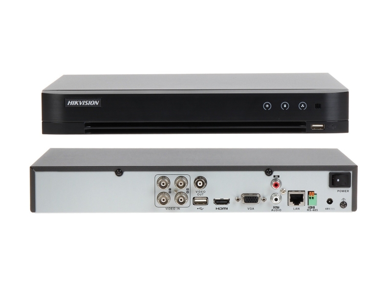 Rejestrator trybrydowy Hikvision DS-7204HQHI-K1/P AHD / HD-TVI / HD-CVI / IP na 4 kamery z wbudowanym PoC.