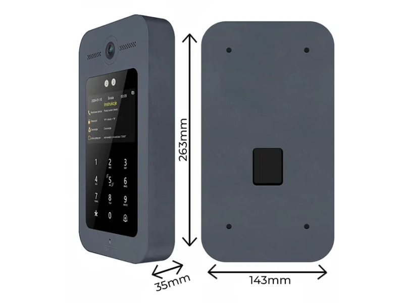 Wideodomofon wielomieszkaniowy IP 5TECH 4 monitory Vermis Plus 8