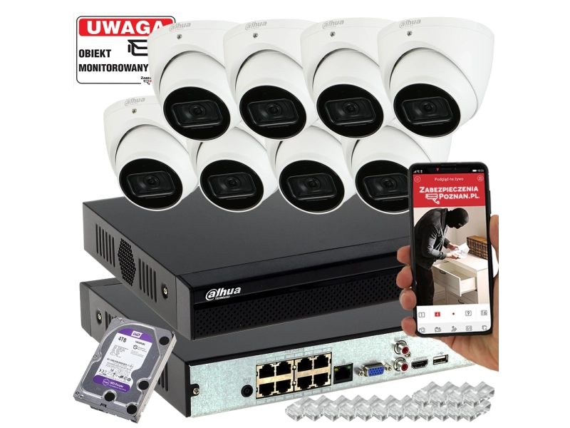 Monitoring zewnętrzny PRO Dahua IPC-HDW3841EM-S-0280B-S2 8MPX WizSense AI SSA MicroSD Mikrofon