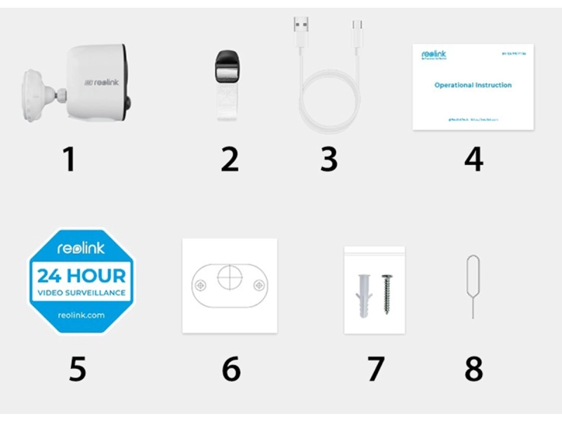 Kamera akumulatorowa Reolink Argus Series B310 WiFi 3MPx microSD Kąt 100°