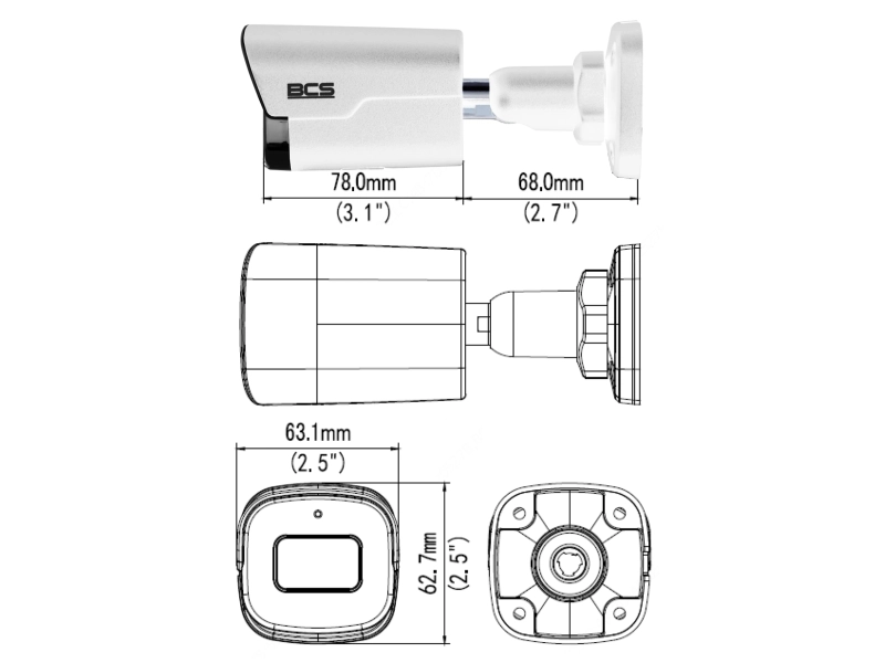 Kamera IP BCS z mikrofonem BCS-P-TIP22FSR4-AI1 Analityka Starlight IR40 Alarm MicroSD