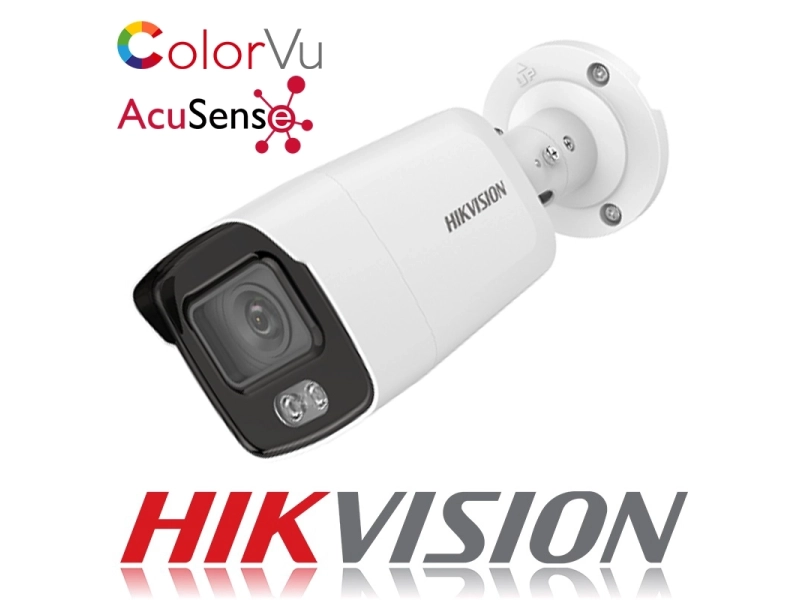 3 kamery z rejestratorem Hikvision DS-2CD2027G2-L(2.8MM)(C) FullHD ColorVu Acusense IR40