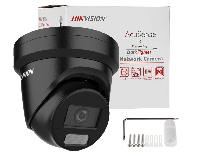 Kamera Czarna Hikvision 8MPX DS-2CD2386G2H-IU(2.8mm)(BLACK) Acusense DarkFighter