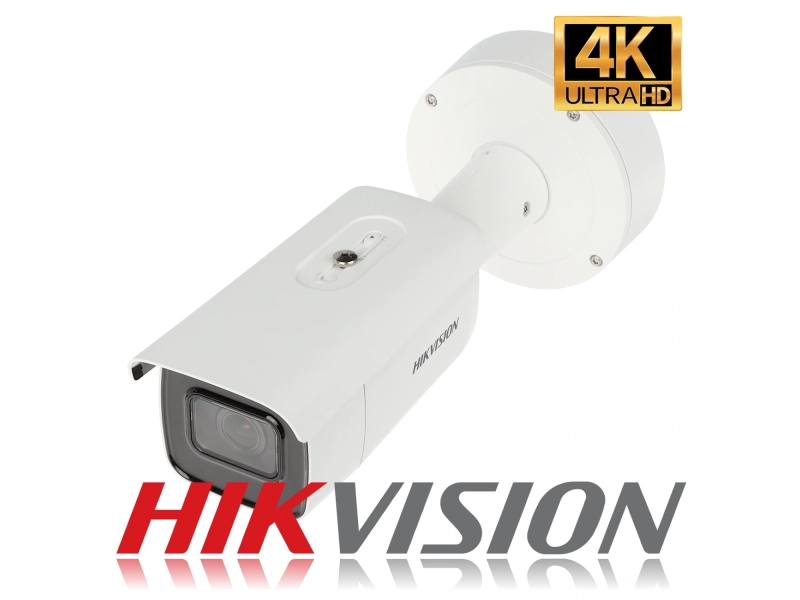 Monitoring stacji benzynowej kamera IP Hikvision 8 Mpx na dalszy zasięg wysoka rozdzielczość z zoom