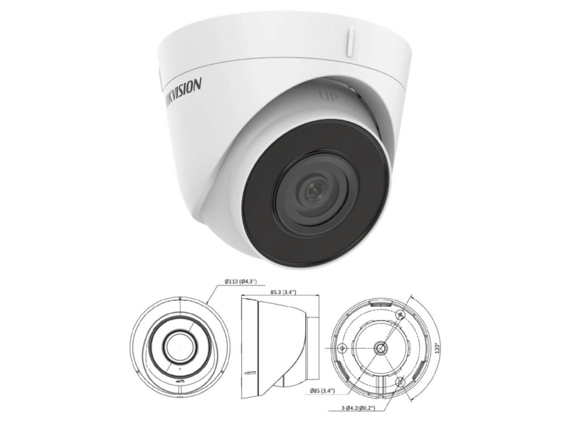 Kamera do monitoringu IP Hikvision DS-2CD3351G0-IUF 5Mpx Aplikacja IR30 PoE MicroSD Mikrofon