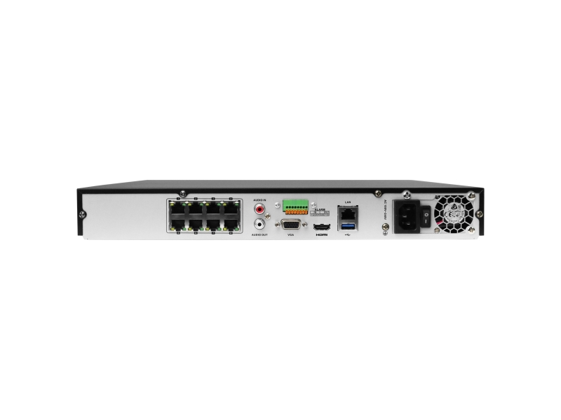 Rejestrator NVR 8 kanałowy do 4K z wbudowanym switchem PoE DS-7608NI-Q2/8P Hikvision
