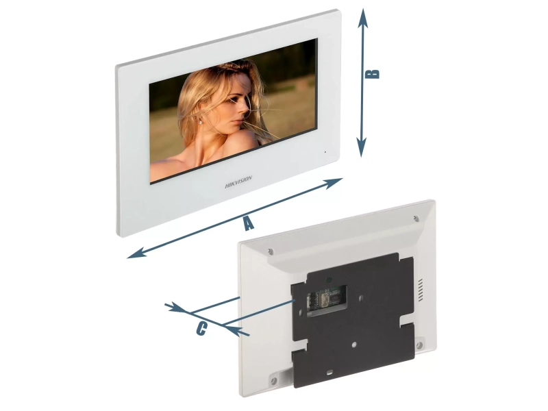 Wideodomofon dwulokatorski zestaw Hikvision Villa 2 Białe Monitory WiFi
