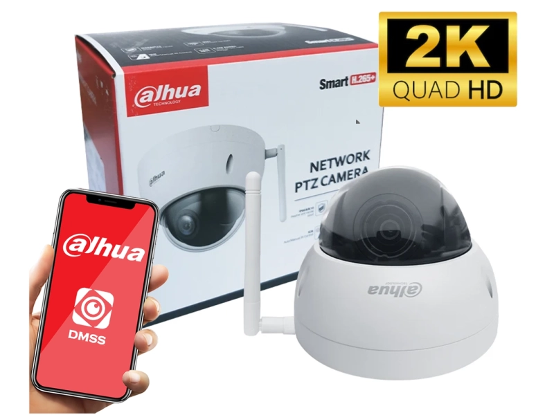 Kamera WiFi obrotowa PTZ Dahua SD22404DB-GNY-W 2.8-12 mm 4 Mpx Funkcje AI Starlight