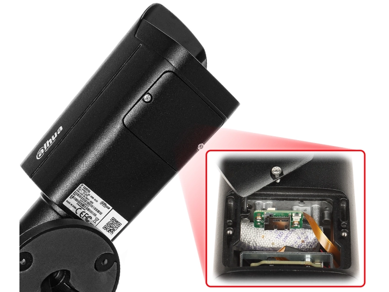 Wandaloodporna kamera IP DAHUA IPC-HFW5541T-ASE-0280B-BLACK 5Mpx IR80 WizMind Satrlight MicroSD Audio