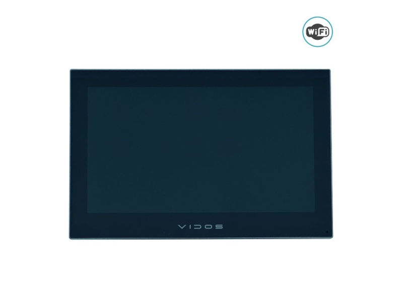 Zestaw Wideodomofon 2 monitory Vidos 2IP M205B-X + S202 v2 Wąski słupek Breloki zblizeniowe Szyfrator