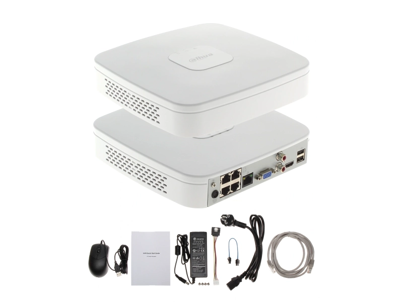 Monitoring domu rejestrator IP Dahua POE NVR4104-P-4KS2/L na 4 kamery do 8Mpx