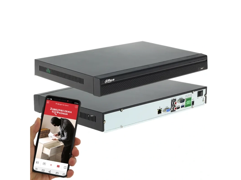 Monitoring restauracji Rejestrator IP Dahua na 16 kamer IP do 12 Mpx