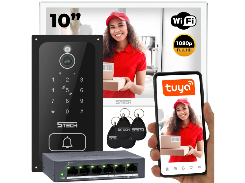 Wideodomofon zestaw 5TECH WIFI 8