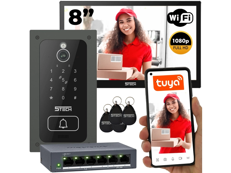 Wideodomofon zestaw 5TECH WIFI 7