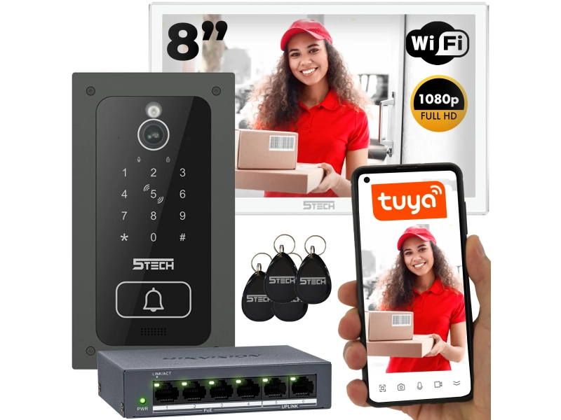 Wideodomofon zestaw 5TECH WIFI 7