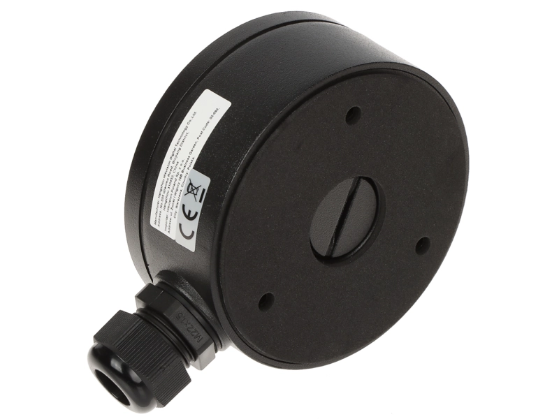 Uniwersalna czarna puszka DS-1280ZJ-XS BLACK montażowa z dławikiem do kamer tubowych i kopułkowych