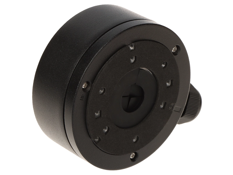 Uniwersalna czarna puszka DS-1280ZJ-XS BLACK montażowa z dławikiem do kamer tubowych i kopułkowych