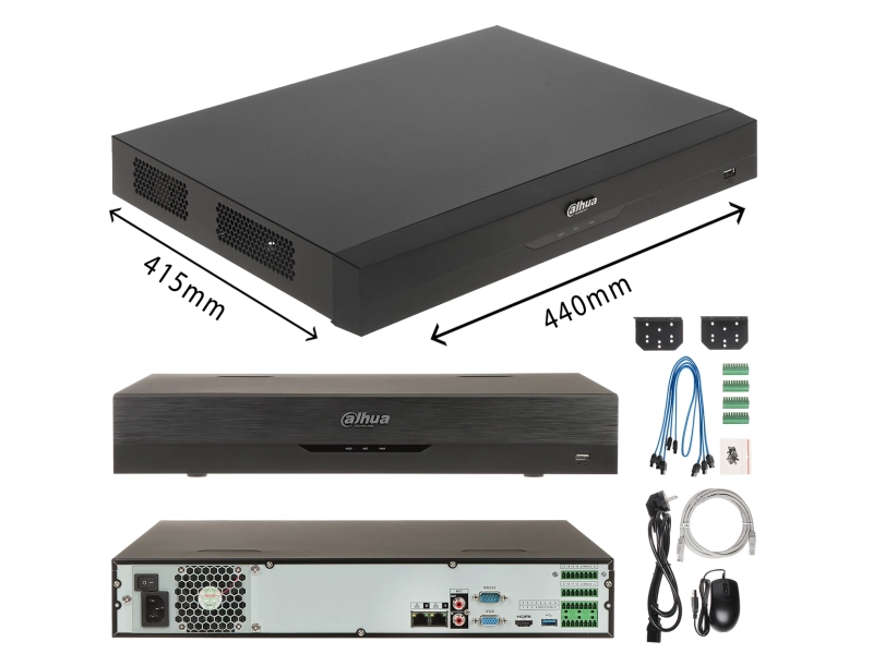 Rejestrator IP Dahua NVR4432-EI na 32 kamery IP do 16 Mpx Analityka AI SMD+ WizSense