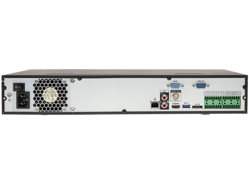 Rejestrator IP 32 kanałowy +eSATA DAHUA DHI-NVR4432 do 24 TB