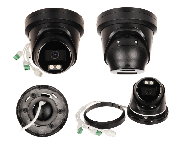 Kamera IP kopułowa Hikvision DS-2CD2347G3-LIS2UY/SL BLACK 4Mpx ColorVu + Acusense + Smart Hybrid Light + Live Guard