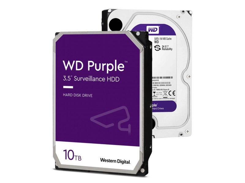 Dysk do monitoringu rejestratora WD Purple 10TB do pracy ciągłej HDD 3,5