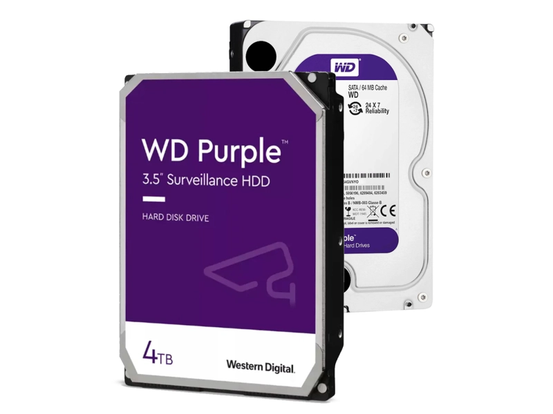 Dysk do monitoringu rejestratora WD Purple 4TB do pracy ciągłej HDD 3,5