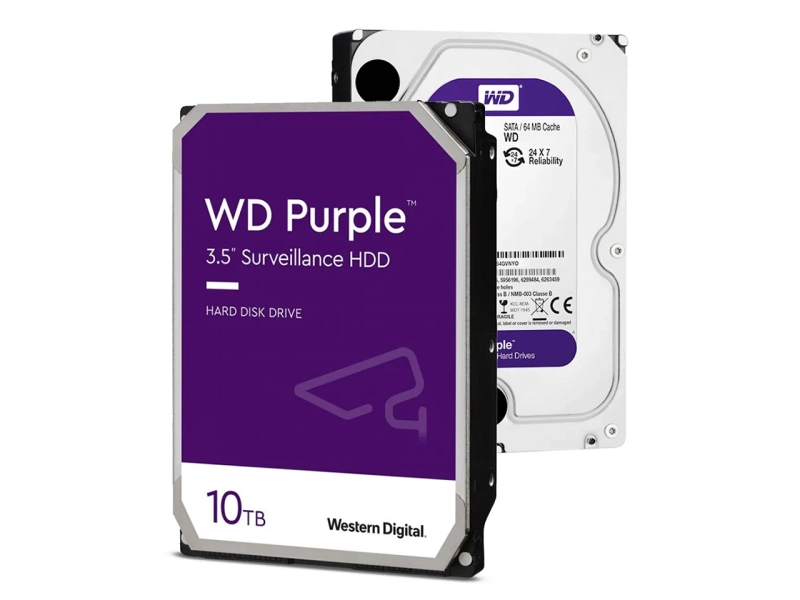 Dysk do monitoringu rejestratora WD Purple 10TB do pracy ciągłej HDD 3,5