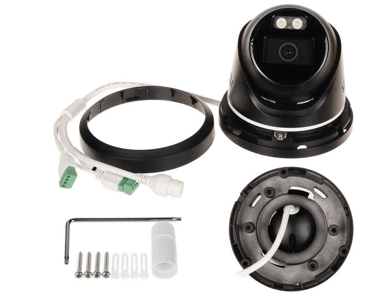 Kamera IP kopułowa 4K Hikvision DS-2CD2387G3-LIS2UY/SL BLACK 8Mpx ColorVu + Acusense + Smart Hybrid Light + Live Guard