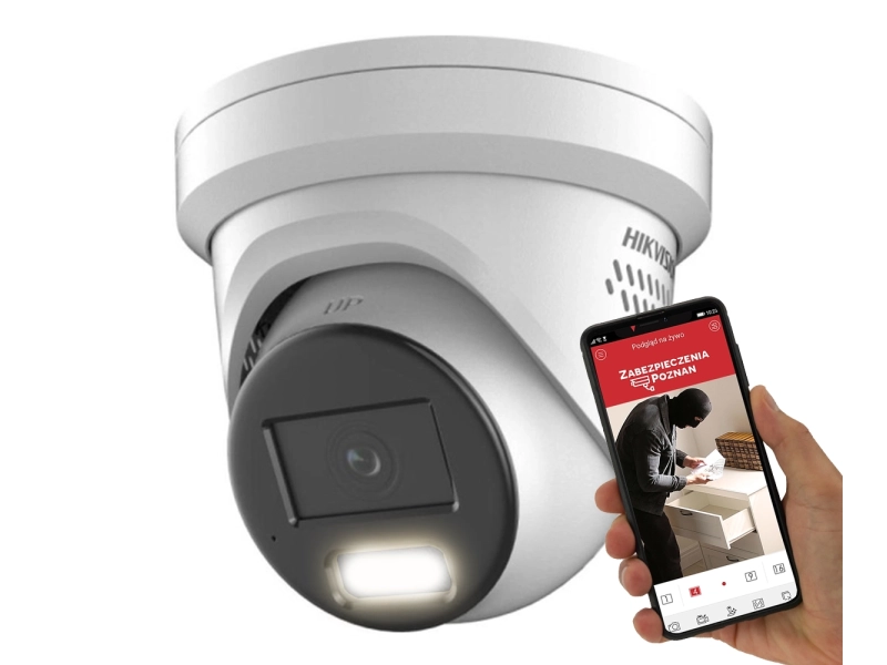 Kamera IP kopułowa Hikvision DS-2CD2387G2H-LISU/SL(2.8mm)(eF) 8Mpx ColorVu + Acusense + Smart Hybrid Light + Live Guard