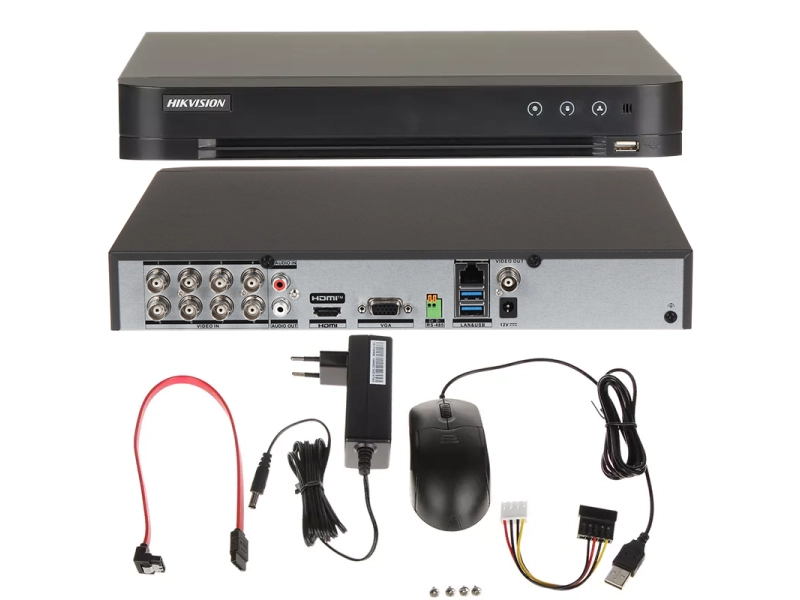 Rejestrator Hikvision AcuSense  AHD, HD-CVI, HD-TVI, CVBS, IP IDS-7208HUHI-M1/X 8 KANAŁÓW - OUTLET