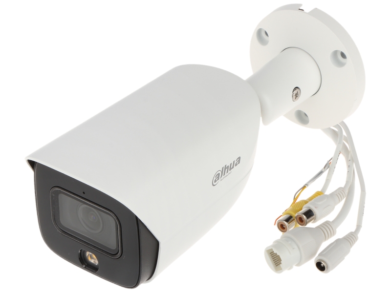 Monitoring działki na 5 kamer 5MPx Dahua IPC-HFW3549E-AS-LED-0280B FullColor Analityka Mikrofon PoE